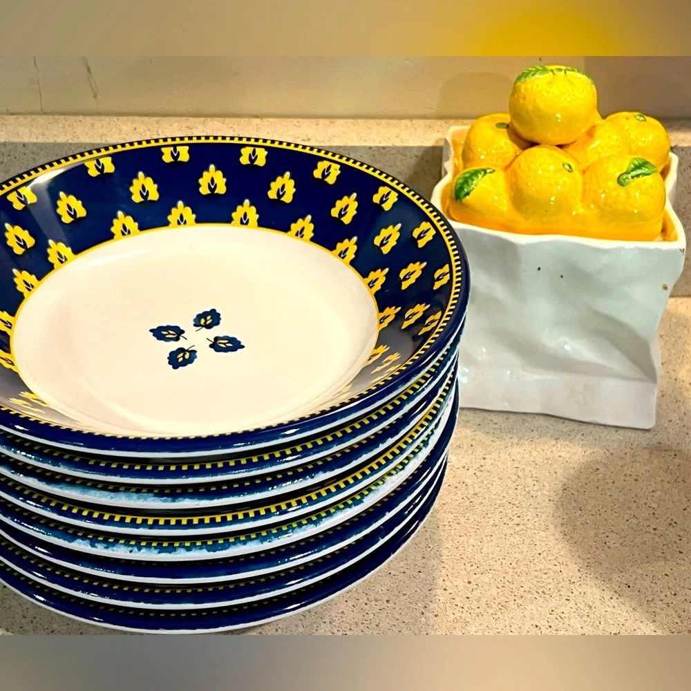 Williams Sonoma Marseille 💙💛 Set of 8 Soup Salad Bowls